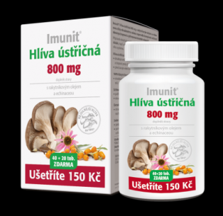 IMUNIT Hlíva ústřičná 800 mg s rakytníkem a echinaceou, 40+20 tobolek