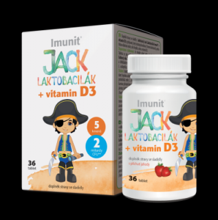 Imunit Laktobacily JACK LAKTOBACILÁK + vitamín D3, 36 tablet