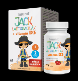 Imunit Laktobacily JACK LAKTOBACILÁK + vitamín D3, 72 tablet