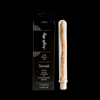 Jungle Way Zubní kartáček sewak se skleněným pouzdrem natural