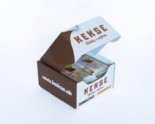 KEKSE Oplatky s mandlovo karobovou náplní, box 8ks