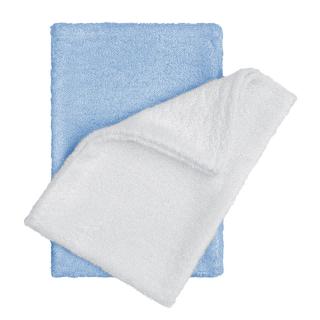 Koupací žínky - rukavice, white+blue / bílá+modrá