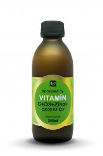 Liposomální Vitamín C + Zinek + D3, 200ml  + Dárek