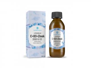 Liposomální vitamín C+ZN+D3, 200 ml