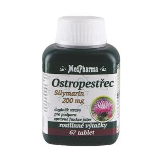 MedPharma Ostropestřec, silymarin 200 mg-67 tobolek