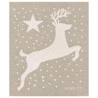 More Joy, kuchyňský hadřík Reindeer with snowflakes, 1 ks