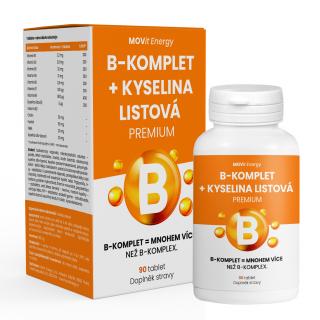 MOVit B-Komplet + Kyselina listová PREMIUM, 30 tablet