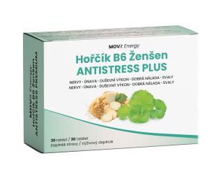 MOVit Hořčík B6 Ženšen Antistress PLUS, 30tbl.