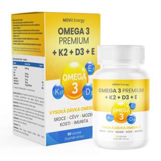 MOVit Omega 3 Premium+K2+D3+E, 90 tobolek