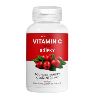 MOVit Vitamin C 500 mg + šípky, prodl. úč., 90 tablet