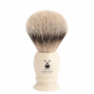 Mühle Střední štětka na holení  Classic z jezevčích štětin (silvertip badger, imitace slonoviny), 1ks