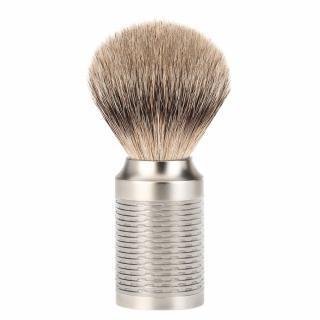 Mühle Střední štětka na holení ROCCA z jezevčích štětin (silvertip badger, nerez), 1ks