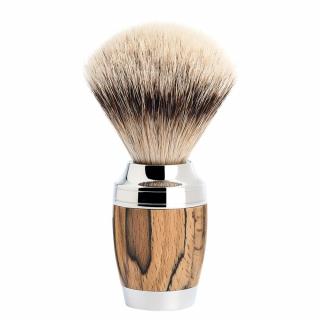 Mühle Střední štětka na holení STYLO z jezevčích štětin (silvertip badger, žíhaný dub), 1ks