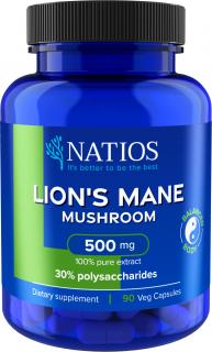 Natios Lion's Mane Extract 500 mg, 90 kapslí
