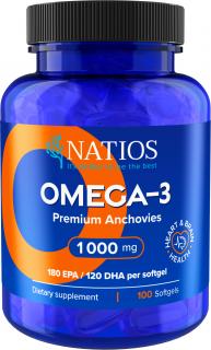 Natios Omega 3 1000 mg, 100 softgel kapslí