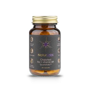 NaturLabs Železo chelátové + B9, 60 kapslí