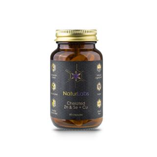 NaturLabs Zinek & Selen chelátové + Měď, 60 kapslí