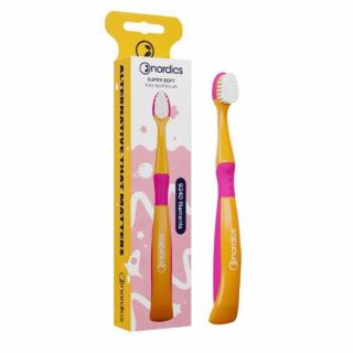 Nordics Oral Care Dětský zubní kartáček od 3+ let Soft 9240 štětin oranžová mořská panna