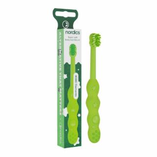 Nordics Oral Care Dětský zubní kartáček Super soft premium 0-2 let 4080 štětin zelená