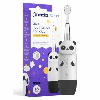 Nordics Oral Care Sonický dětský zubní kartáček Černá panda 1-8 let