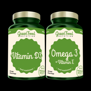 Omega 3 120 kapslí + Vitamin D3 60 kapslí