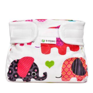 Ortopedické abdukční kalhotky - suchý zip, pink elephants (3-6kg)