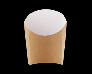 Papírová kapsa EKO na hranolky 105x50x110 mm hnědá bal/50 ks Balení: 250