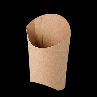 Papírová kapsa EKO na hranolky 105x80x110 mm kraft ideal pack® bal/50 ks Balení: 250