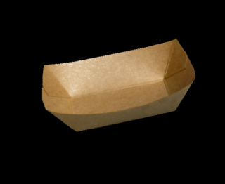 Papírová miska EKO na hranolky / fast food 117x85x28 mm kraft bal/250 ks Balení: 1250