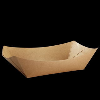 Papírová miska EKO na hranolky / fast food 120x80/175x50 mm kraft ba2/100 ks Balení: 250