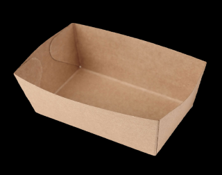 Papírová miska EKO na hranolky / fast food 160x67/183x90 x 40 mm hnědá bal/100 ks Balení: 1000