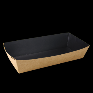 Papírová miska EKO na párek v rohlíku / fast food 165x70x40 mm kraft ideal pack® bal/50 ks Balení: 250