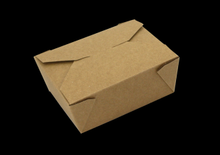 Papírový box EKO na jídlo 140x110x50 mm kraft s chlopněmi 600 ml bal/50 ks Balení: 250
