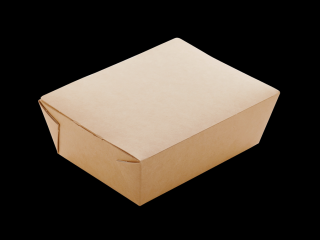 Papírový box EKO na jídlo 190x150x50 mm hnědý 1000 ml ba1/25 ks Balení: 125