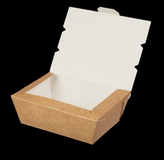 Papírový box EKO na jídlo 190x150x50 mm hnědý 1000 ml bal/80 ks Balení: 400