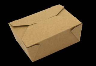 Papírový box EKO na jídlo 195x140x65 mm kraft s chlopněmi 1800 ml bal/50 ks Balení: 250
