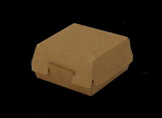 Papírový box / krabička EKO na hamburger 115x115x60 mm kraft, 50 ks Balení: 250