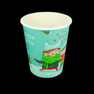 Papírový kelímek 0,2 l CTG O80mm zimní motiv ideal pack® bal/50 ks