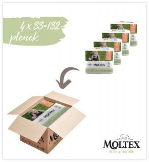 Plenky Moltex Pure & Nature Midi 4-9 kg - ekonomické balení (4 x 33 ks)