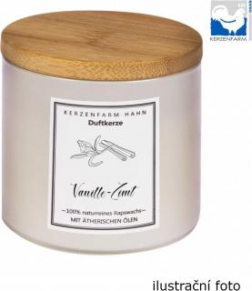 Přírodní svíčka Vanilla cinnamon, slonovinové sklo 1 ks, 6,5 cm