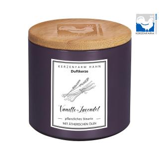 Přírodní svíčka Vanilla lavender, pískové sklo 1 ks, 6,5 cm