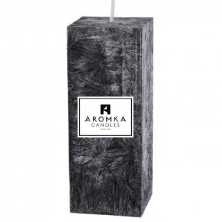 Přírodní vonná svíčka palmová - AROMKA - Hranol, průměr 6,2 cm, výška 16 cm Vůně: Pánský parfém - černá