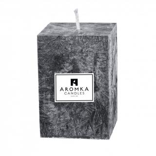 Přírodní vonná svíčka palmová - AROMKA - Hranol, průměr 6,2 cm, výška 9 cm Vůně: Pánský parfém - černá