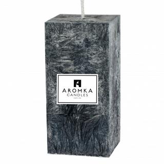Přírodní vonná svíčka palmová - AROMKA - Hranol, průměr 6,2, výška 13 cm Vůně: Pánský parfém - černá