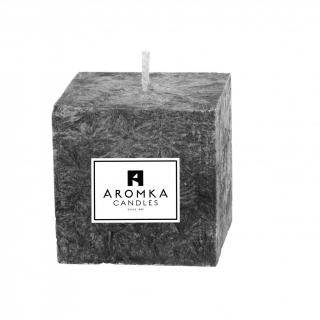 Přírodní vonná svíčka palmová - AROMKA - Kostka mini Vůně: Pánský parfém - černá