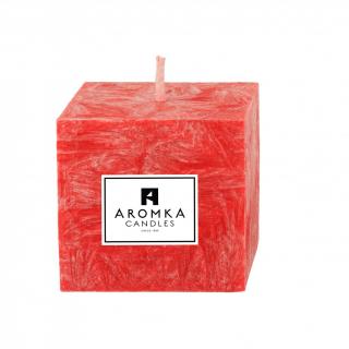 Přírodní vonná svíčka palmová - AROMKA - Kostka mini Vůně: Rubínové jablko