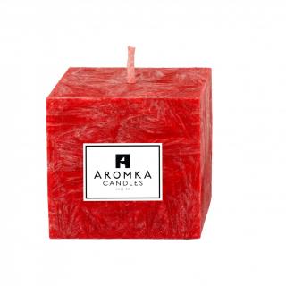 Přírodní vonná svíčka palmová - AROMKA - Kostka mini Vůně: Vánoční punč