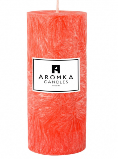 Přírodní vonná svíčka palmová - AROMKA - Válec, průměr 6,4 cm, výška 15 cm Vůně: Rubínové jablko