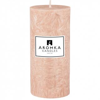 Přírodní vonná svíčka palmová - AROMKA - Válec, průměr 6,4 cm, výška 15 cm Vůně: Santalové dřevo