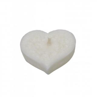 Přírodní vonná svíčka palmová - AROMKA - Valentýnské plovoucí srdce - Růže Barevný: Bílá